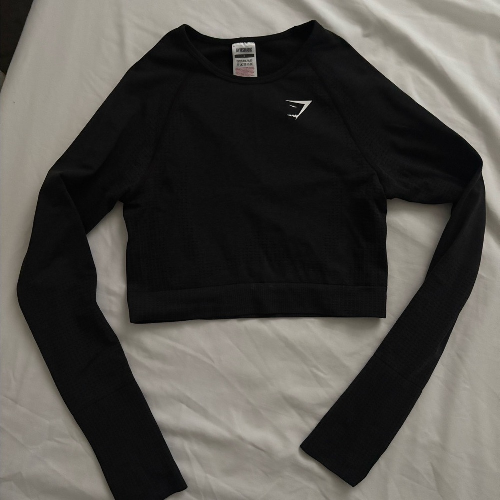 Gymshark Black Long Sleeve Crop Top